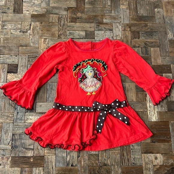 Goodlad Turkey Thanksgiving Tunic Top/Dress Size 3T - Picture 1 of 8